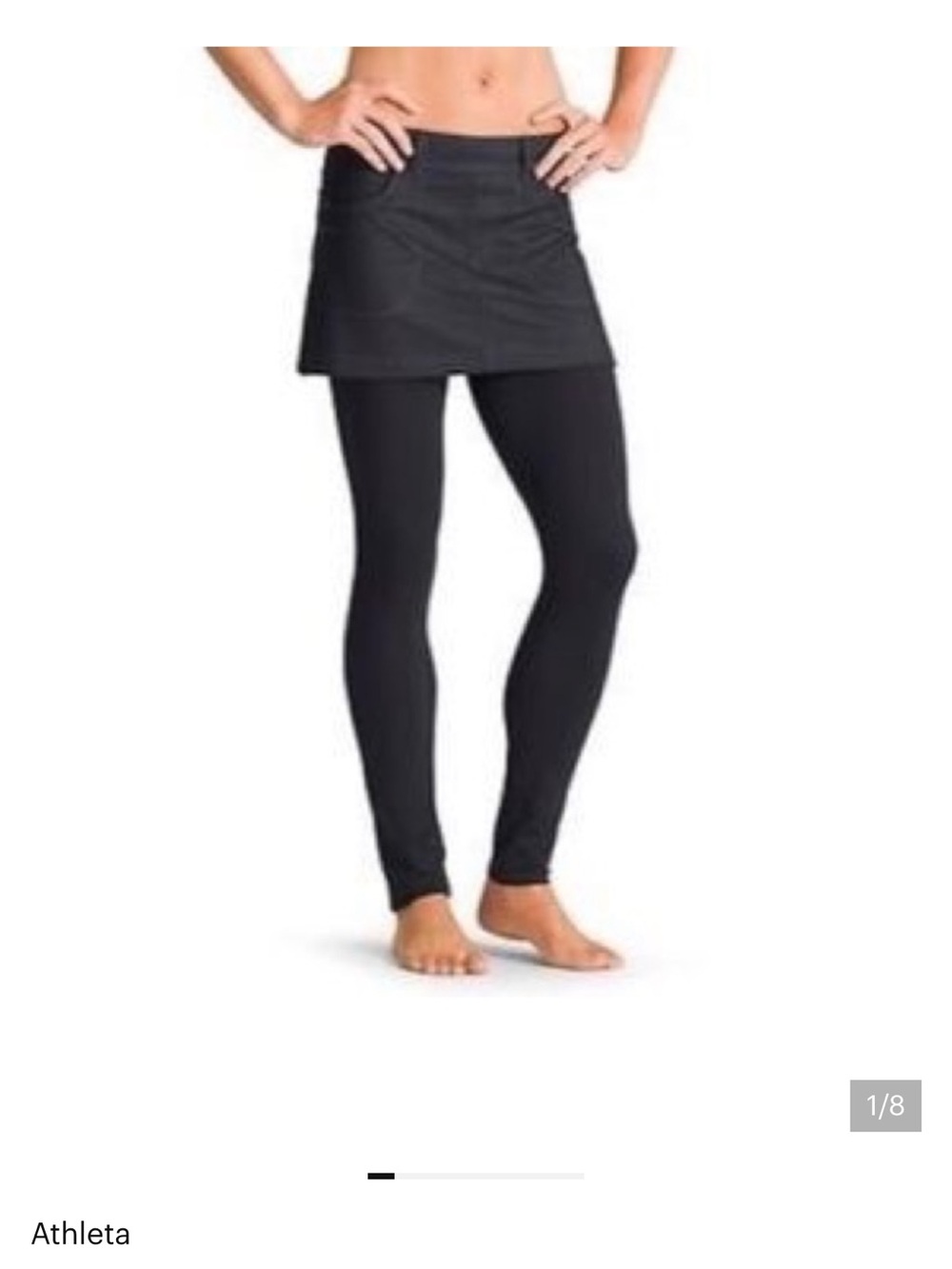 Athleta Black Bettona Skirt With Attached Shorts Size MT